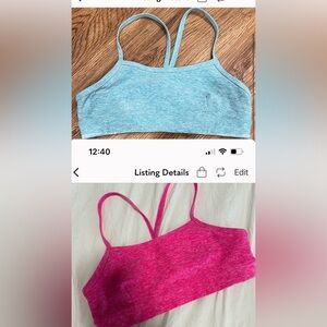 Alo sports bra bundle both size small great condition